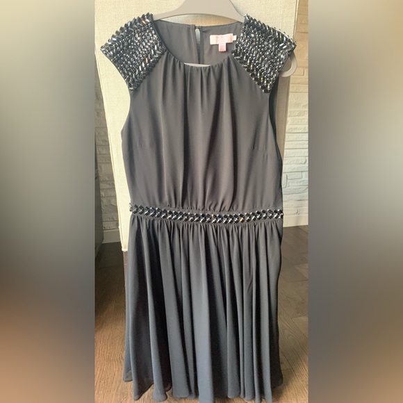 Ted Baker Black embellished fit and flare dress size 2 - Picture 3 of 6